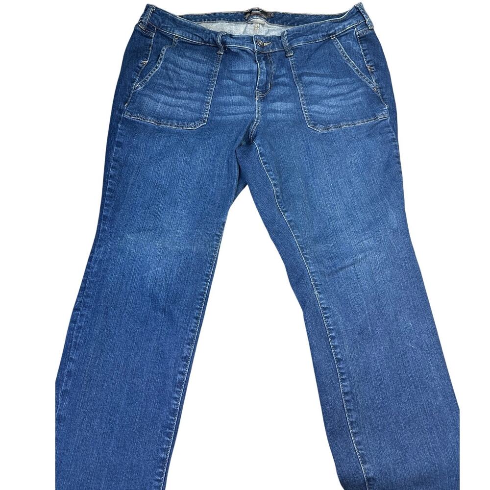 Torrid Boyfriend Straight Vintage Stretch Jeans 18S Patch Pockets